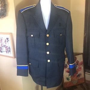 PARK COATS Uniform Men Size 44L Grey Blazer Gold Btn Wool COSTUME HALLOWEEN New